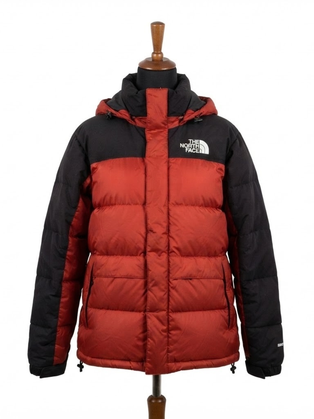 The North Face 550 Down Puffer Jacket Red Black Retro Gorpcore, M